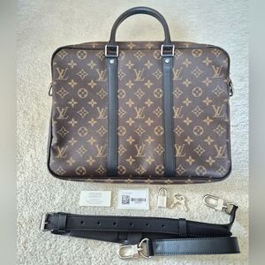 Louis Vuitton PDV PM Macassar Laptop Bag Briefcase - Excellent Condition